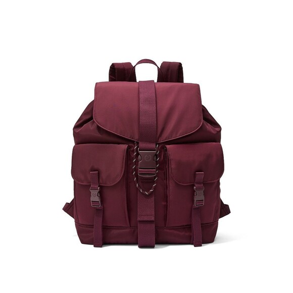 NEW Victoria's Secret PINK Nylon Cargo Backpack Maroon Large Soft - Picture 1 of 11